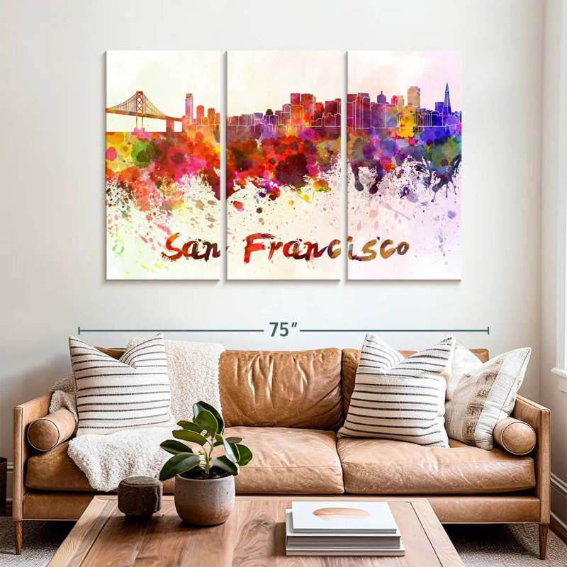 Couleurs de l'horizon de Sir Francisco à San Francisco, H 42 po x l 65 po