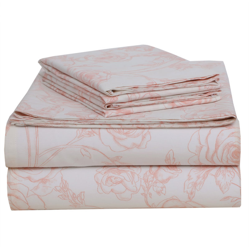 Ensemble de draps 100% coton 200 fils 200 fils, Grand, Bleu