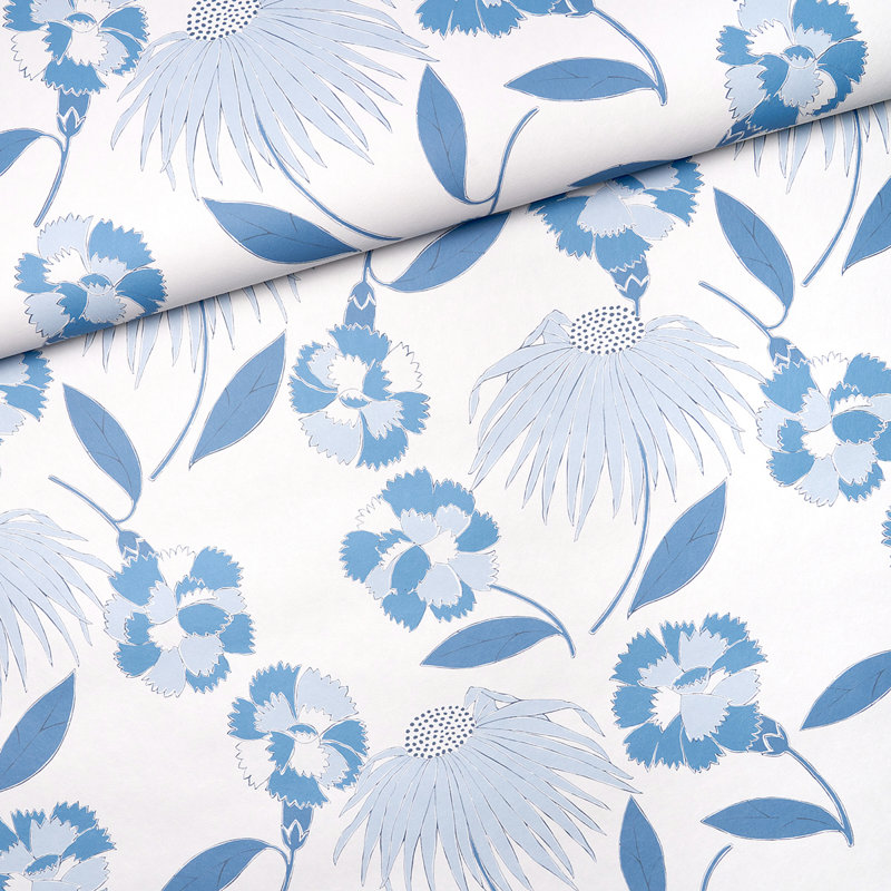 Papier peint Bouquet, Bleu après-midi
