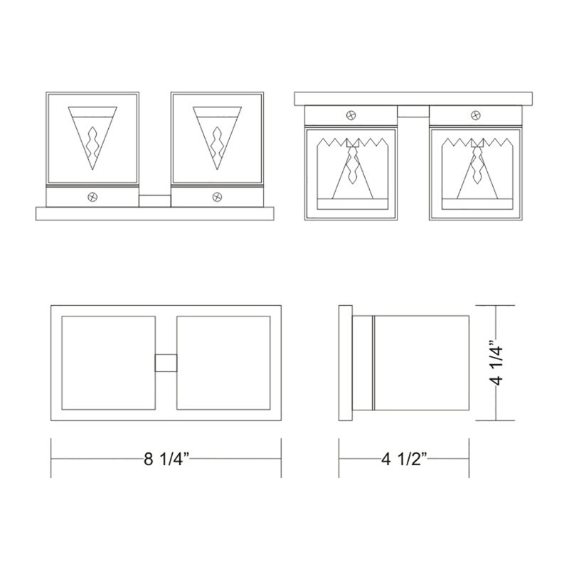 Dau 2-Light Flush Mount, Brushed Aluminum