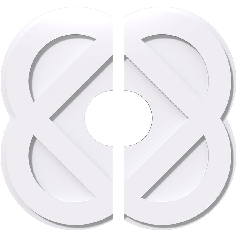 Médaillon de plafond contemporain en PVC de qualité architecturale Charlotte, H 1 po x l 20 po x P 20 po