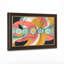 Art mural antique sur toile encadré doré pour le salon, la chambre à coucher, le bureau ou le vestibule - Décoration murale décorative avec vagues abstraites-130571829-130571831