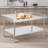 Stainless Steel Work Table, 30 x 48 x 26 Inch Commercial Food Prep Worktable, 3-Sided Backsplash Heavy-Duty Prep Worktable, Metal Work Table with Adjustable Height for Restaurant Home Hotel