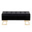Banc de rangement en métal et velours-1961622276