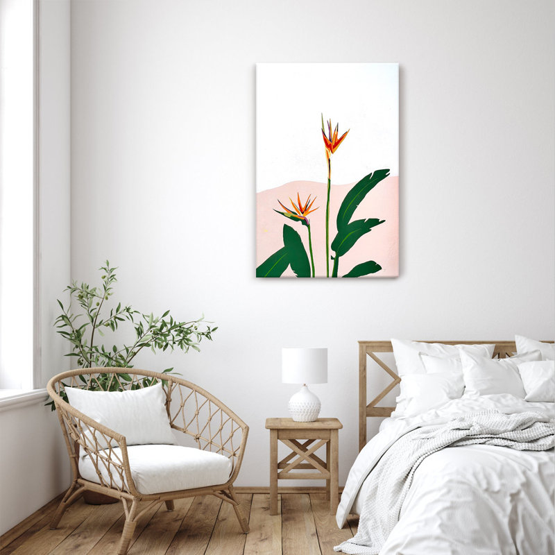 Birds Of Paradise II Print by Stefanie Bales, Wrapped Canvas, 12" H x 8" W x 1.5" D, Does Not Apply