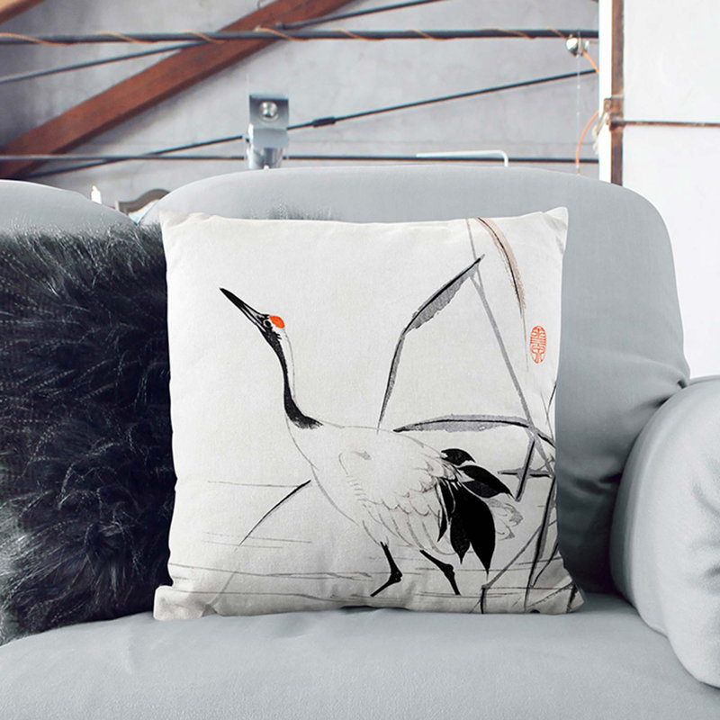 Square Throw Cushion, White, 55cm H x 55cm W x 20cm D