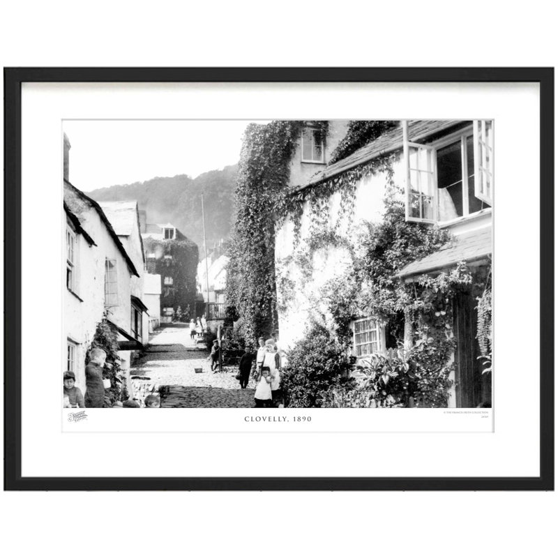 Clovelly, 1890 - Single Picture Frame Print, 60cm H x 80cm W x 2.3cm D