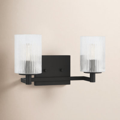 4-Light Fluted Glass Vanity Light