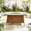 Guyapi Rattan Garden Dining Table With Smokeless Fire Pit Table & 6 Chairs-314405369
