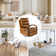 Fauteuil inclinable oscillant standard en cuir véritable de 29 po de largeur Azilda