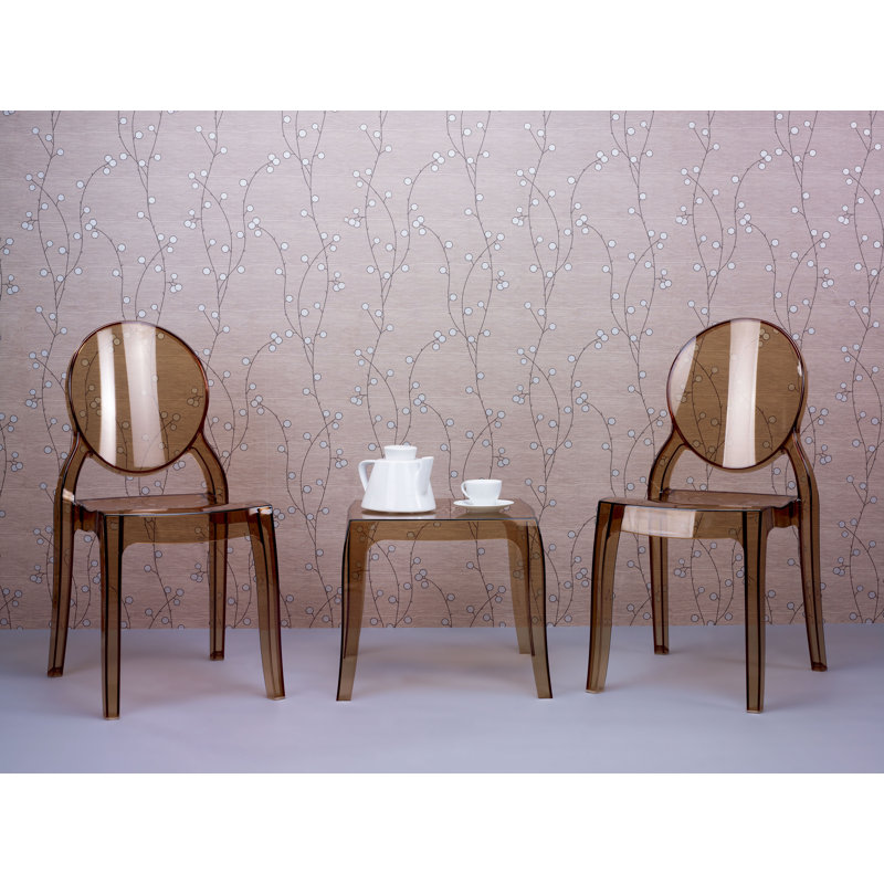 Table de bout Elinn, Ambre transparent