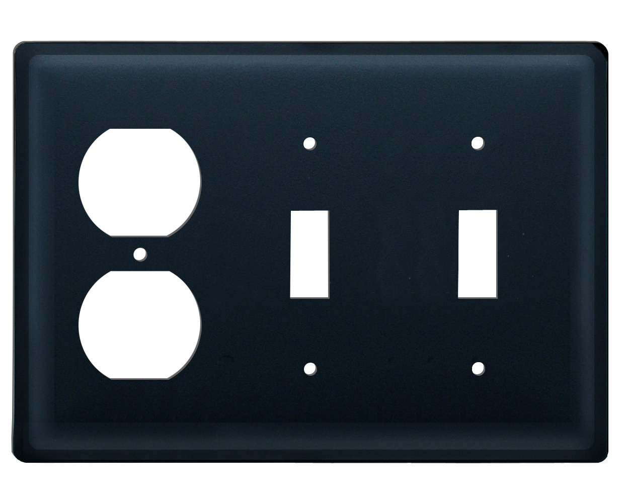 Village Wrought Iron Plain 3-Gang Duplex Outlet / Toggle Light Switch ...