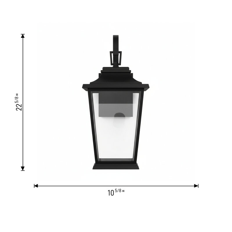 Warren LED Outdoor Wall Lantern, 22.625" H x 10.625" W x 12" D
