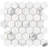 Hexagon Marble Mosaic Tile in White/Gray