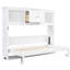 Lit escamotable mural blanc avec tiroir et station de charge - Lit pliant compact pour enfants ou petites pièces