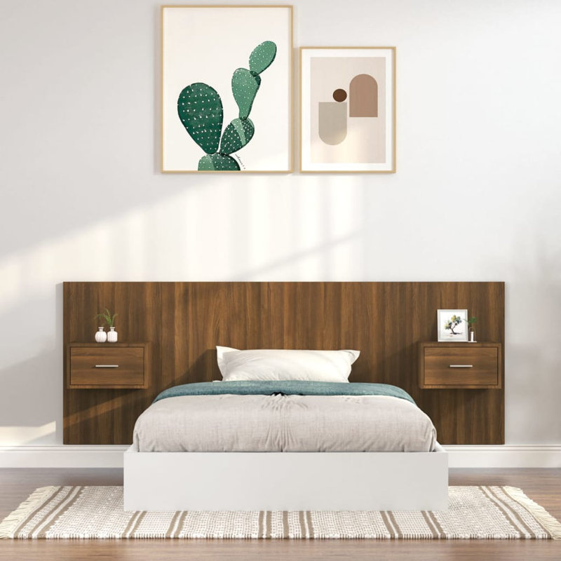 Jamad Bookcase Headboard, Small Double (4'), Grey Sonoma