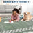 Scalloped Area Rugs Modern Bordered Accent Carpet,Non-Slip Floor Cover,Stain-Resistant Indoor Mat for Bedroom,Kitchen,Living Room-620051070-620051329