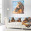 Cheval brun avec bride - coussin imprimé animal-29516784-29516788