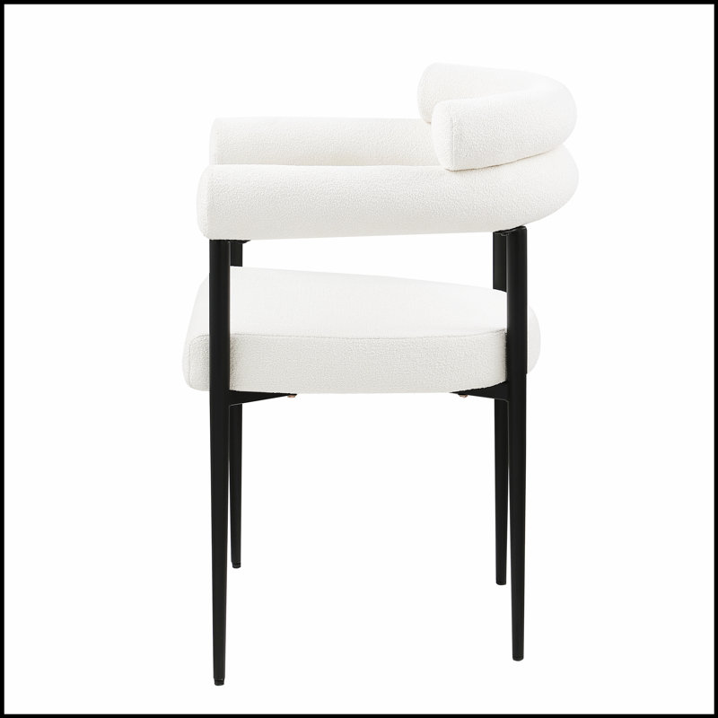 Ensemble de 2 chaises de salle à manger Woker, design moderne de style Mid-Century avec sièges confortables et structure en métal robuste pour une décoration intérieure élégante