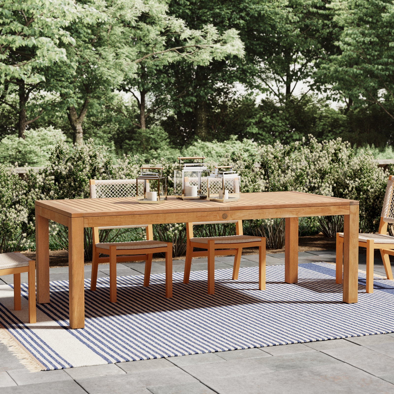 Tempo Big Teak Rectangle Patio Table