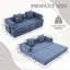 Canapé pliable et compressible avec structure en métal robuste pour les petits espaces, pour les espaces de loisirs personnalisables-1499255972