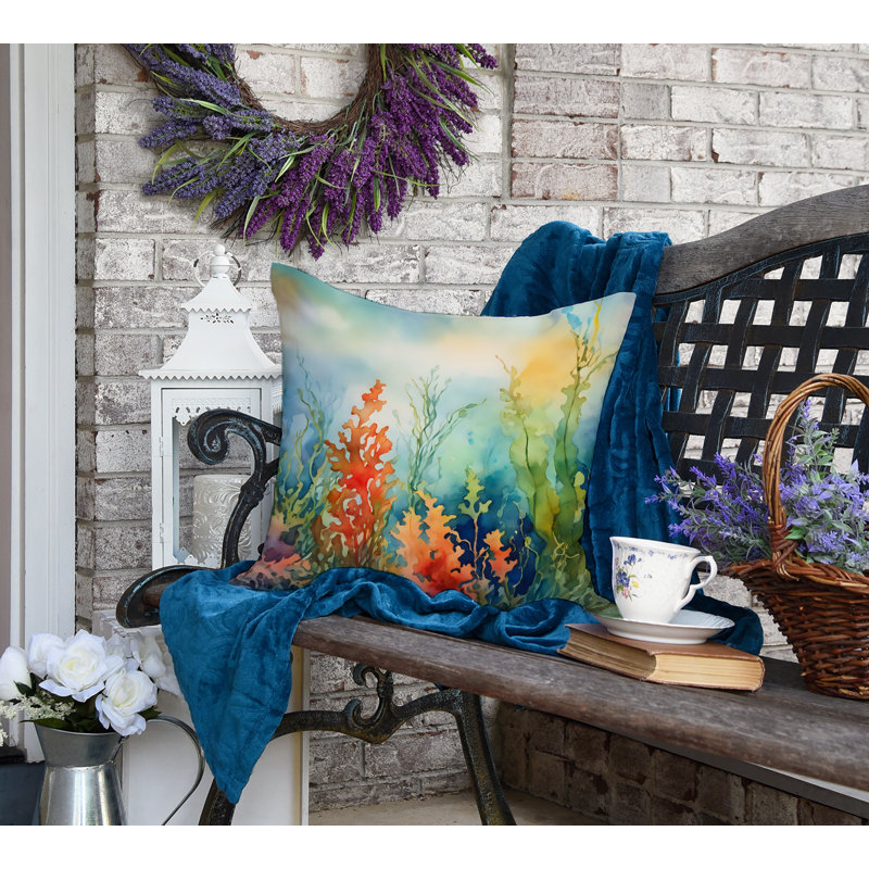 Nautical Outdoor Throw Pillow, 18"H x 18"W
