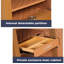 Grande armoire 17,2 po avec empreintes digitales