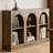 Farmhouse Triple Arch Console Table with Open Shelving, Rustic Wooden Sofa Table for Entryway, Living Room, or Hallway