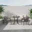 Table de salle à manger ronde en fonte d'aluminium 31 po avec trou pour parasol 1,9 po-823001889-823001891