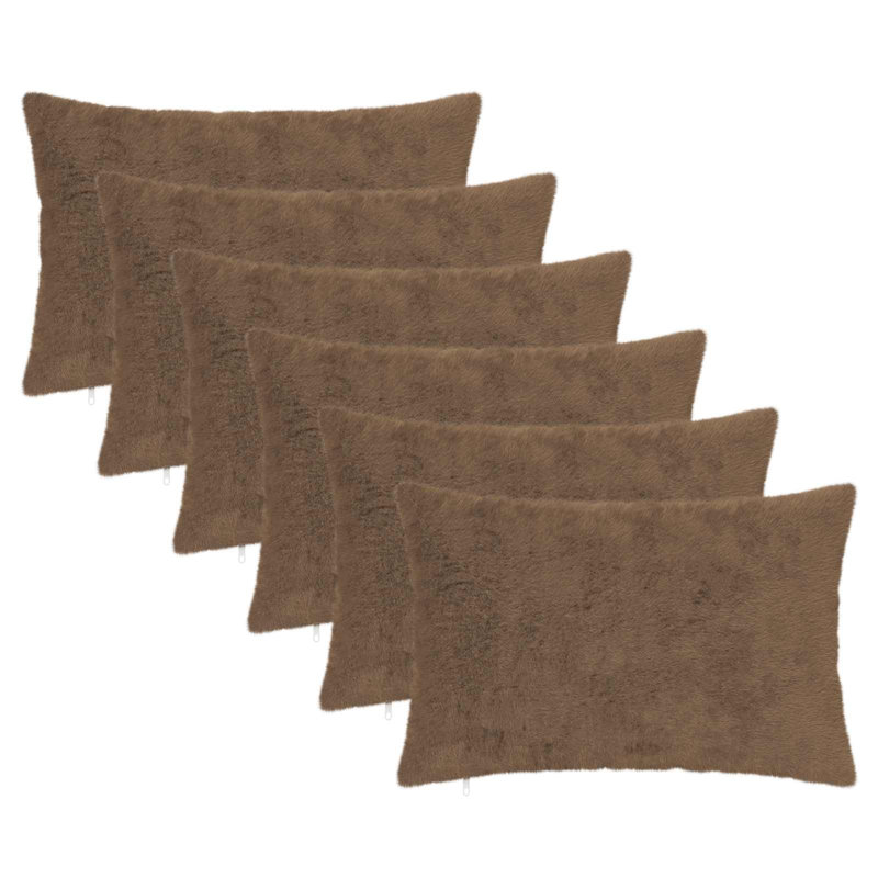 Black Cushion Cover, Light Brown, Rectangle 50cm H x 70cm W