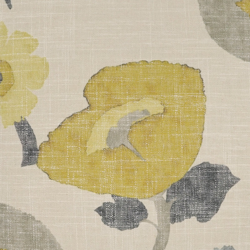 Poppy Square Pillow Cover & Insert, Citrine, Square 22"