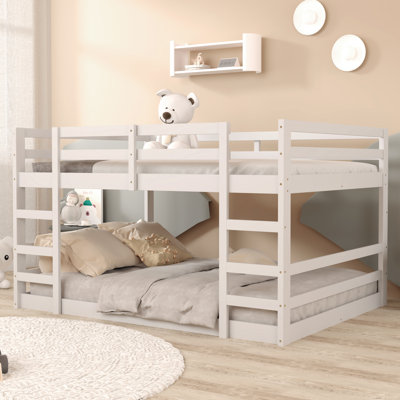Sotion Solid Wood Standard Bunk Bed with Trundle by Harriet Bee