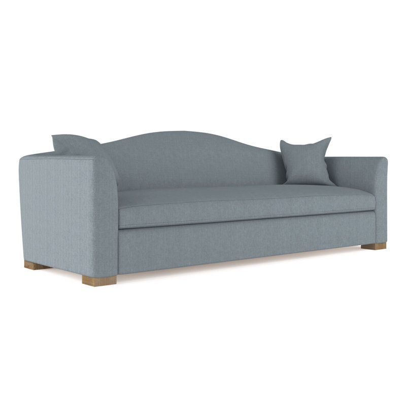 Canapé Horatio, H 33 po x l 108 po x P 36 po, Ébène, Brume de lin Box Weave