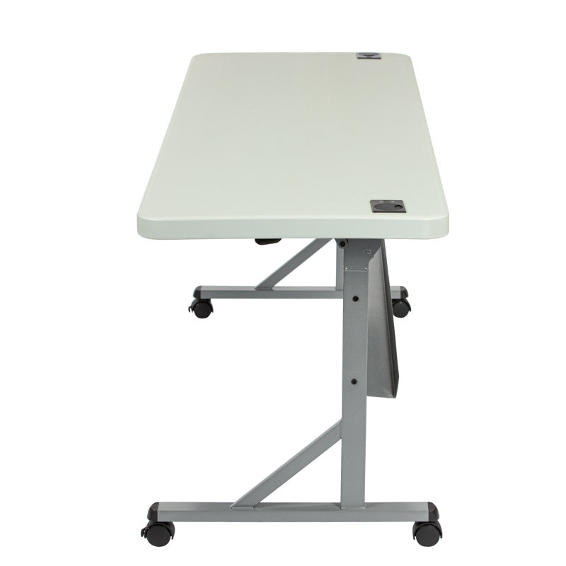 Wyatt Flip-Fold Training Table, 29.5" H x 72" L x 24" W, Speckled Grey
