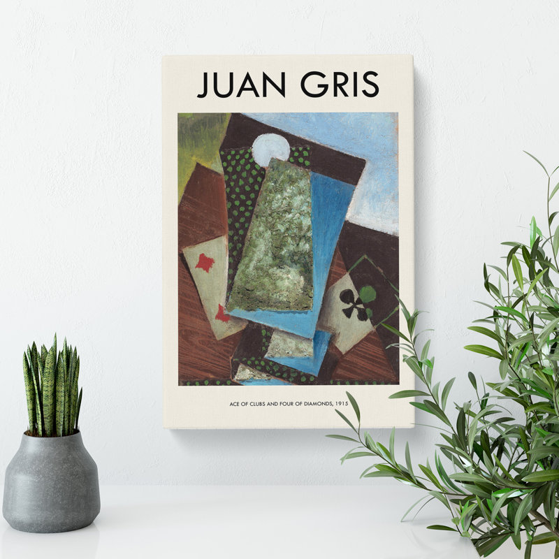Playing Cards Print by Juan Gris - Wrapped Canvas, 50cm H x 35cm W x 3cm D
