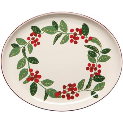 Plat en grès Merry Berry, 19 x 23 cm