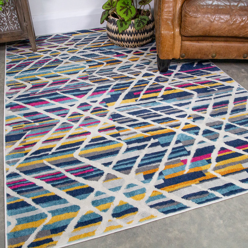 Gardin Machine Woven Beige/Cream Indoor Rug, Rectangle 160 x 230cm