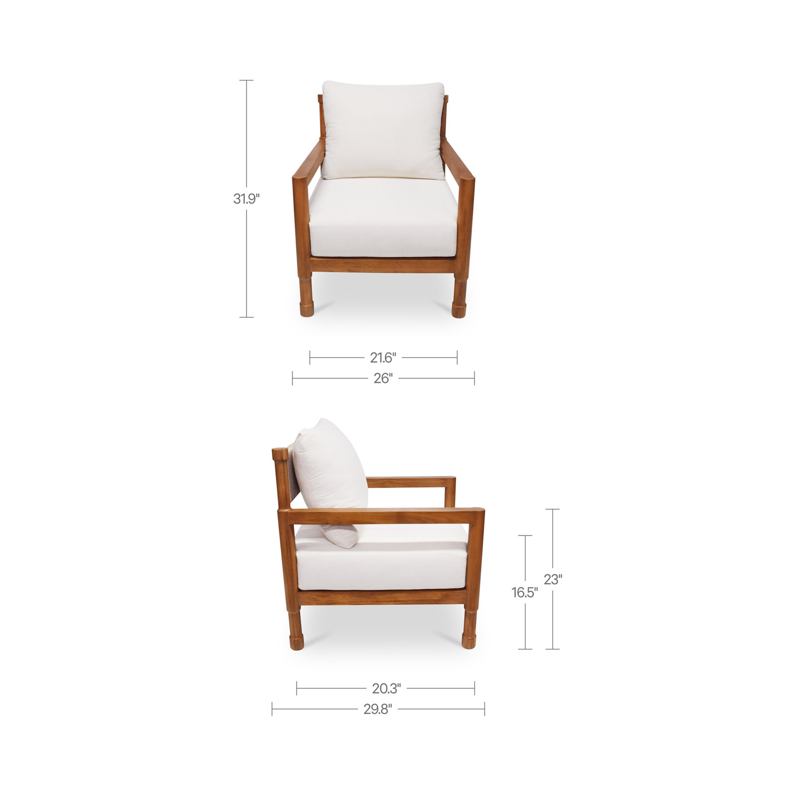 Bronson Teak Patio Lounge Chair