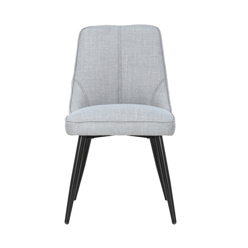 Catto Cedartown Fabric Dining Chair with Steel Legs, Gray 