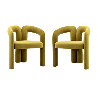 Fauteuil de cuisine en velours rembourré