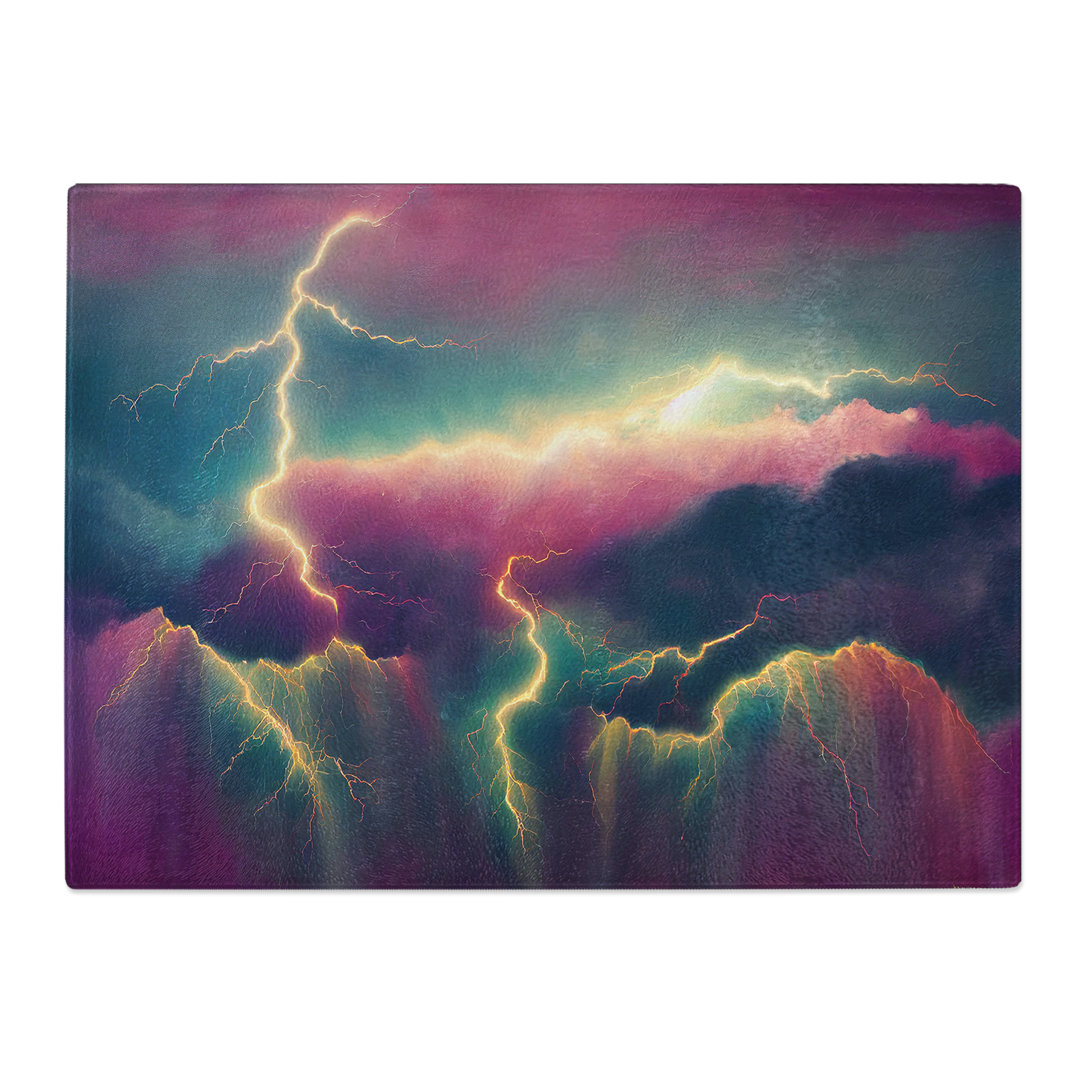 Mesmerising Thunderstorm  Glass Chopping Board