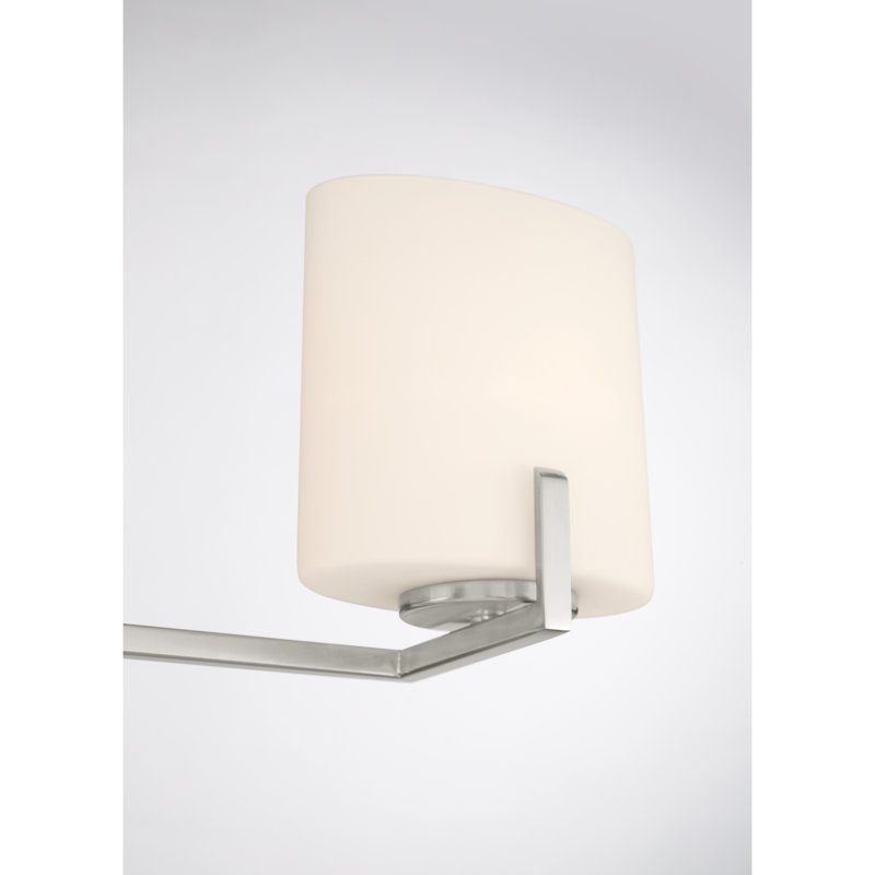 Meuble-lavabo 3 lumières Mirelle, H 7,5 po x l 25 po x P 6 po, Trois lumières, Nickel