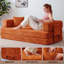 Canapé-lit 80,7 po, convertible 5 en 1 avec poche de rangement, 4 structures fixes et 2 coussins, canapé-lit pliable en velours côtelé pour salon, chambre, appartement et résidence étudiante, aucun assemblage requis-74736438