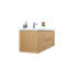Ensemble de meuble-lavabo mural simple de 59,5 po Polychronis-844189924