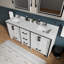 Meuble-lavabo double blanc 72 po X P 22 po D, avec plateau en marbre de culture-231259808