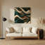 «Biomorphic Abstraction 88», art mural en métal vert