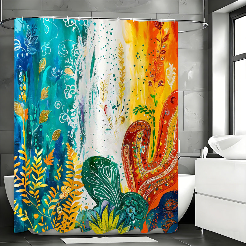 Shower Curtains with Hooks Included
