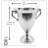 Silver Trophy Vase, 14.25 Inches