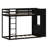 Multi-Functional Bunk Bed Featuring Built-In Shelves, Pegboards, Drawer Storage, And Ambient Lighting-1882444490