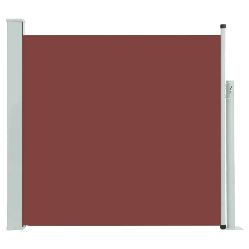 Dakota Fields 300cm W x 0cm D Fabric Cover Motorised Retractable Side Awning, Brown